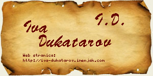 Iva Dukatarov vizit kartica